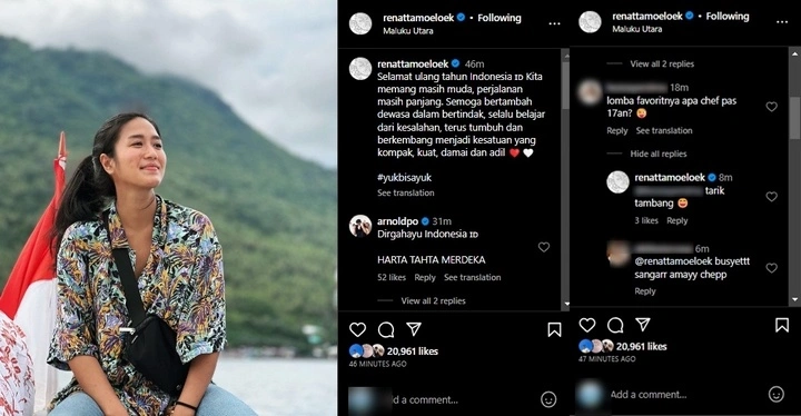 Renatta Moeloek Ikut Rayakan HUT RI