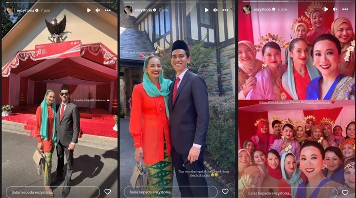 Perdana Rayakan 17 Agustus di AS, Enzy Storia Bangga Bisa Pasang Konde Sendiri