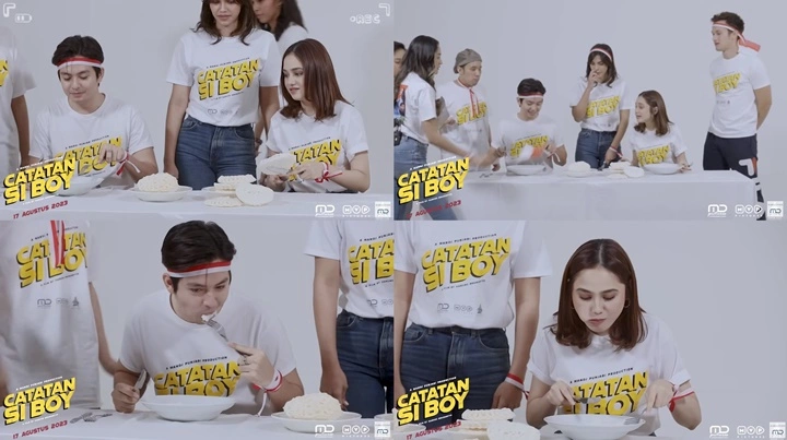 Mewah! Angga Yunanda dan Syifa Hadju Lomba Makan Kerupuk Pakai Garpu-Pisau