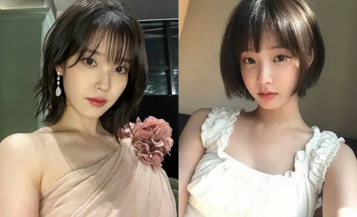IU dan Yeonwoo rambut pendek