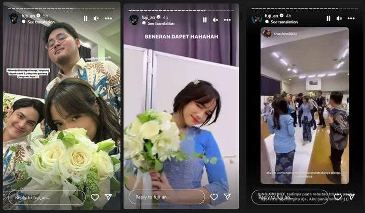 Fuji An Jadi Bridesmaid di Nikahan Azizah Salsha-Pratama Arhan, Panik Usai Dapat Bunga Pengantin