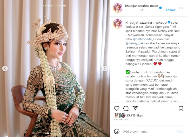 Make Up Bella Bonita di Acara Ngunduh Mantu Sempat Dikritik, Sang MUA Bagikan Pesan Soal Kebencian