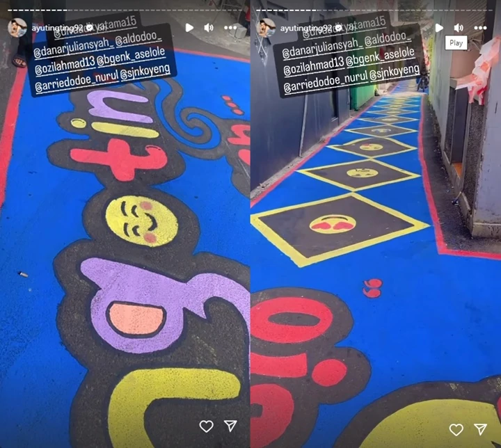 Ayu Ting Ting Ikut Turun Tangan Ngecat Jalan, Hasilnya Estetik Abis!