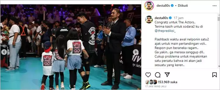 Desta Tulis Pesan Menyentuh Usai Kalah \'Bahkan Voli\', Momen Bareng Anak-anak Ikut Disorot