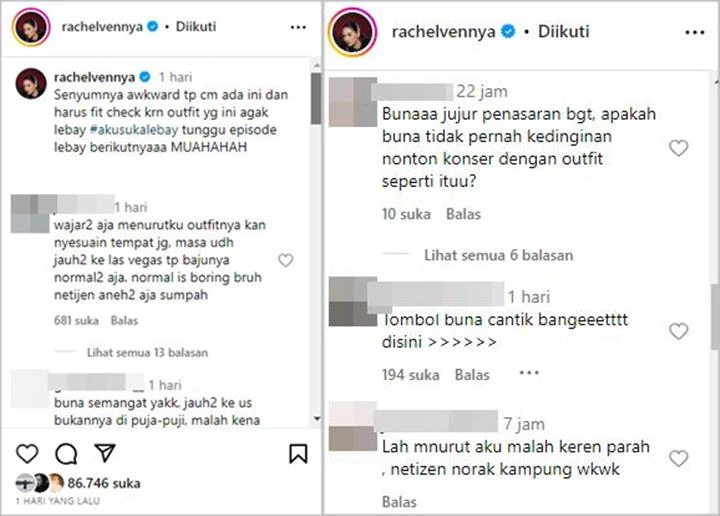 Seloroh Rachel Vennya Pakai Outfit Lebay, Tuai Penilaian Berbeda