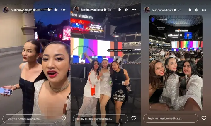 Enzy Storia Puji Penampilan Seksi Hesti Purwadinata Saat Ngonser Bareng