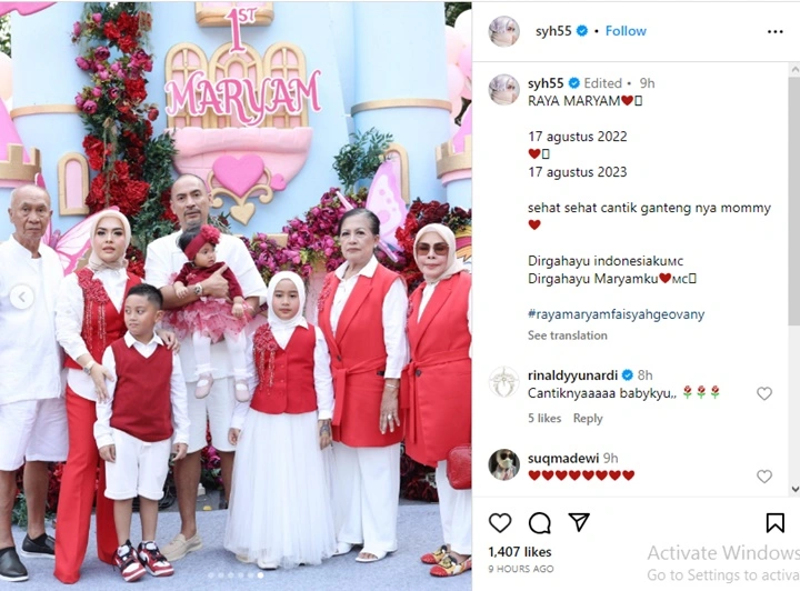 Pamer Keponakan Cantik, Syahrini: Baby RM