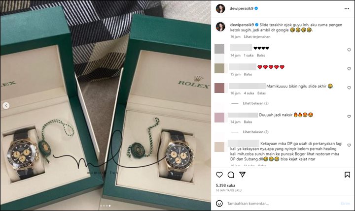 Dewi Persik Sentil Nikita Mirzani Soal Isu Comot Foto Rolex Dari Google