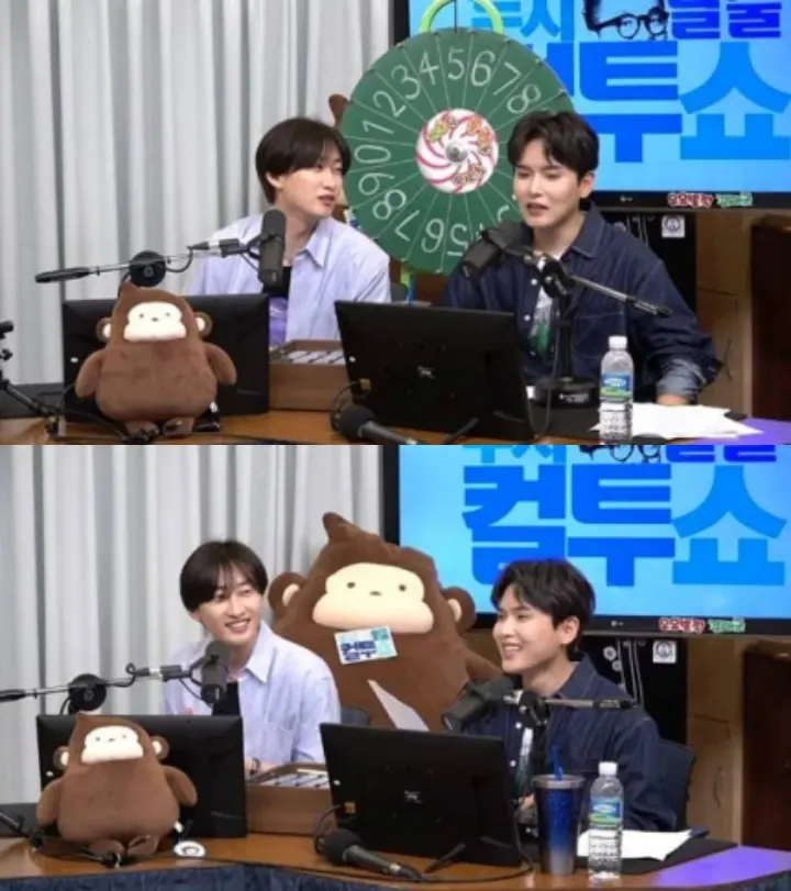Ryeowook dan Eunhyuk Super Junior di acara radio \