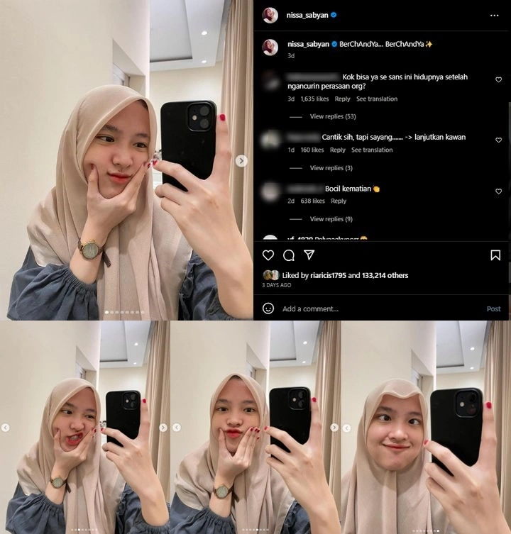 Nissa Sabyan Kena Hujat Ikuti Trend TikTok Berchandya