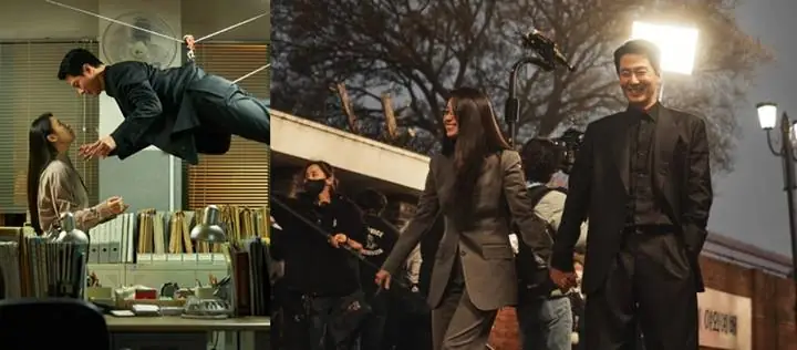 Rahasia Adegan Jo In Sung Cium Han Hyo Joo Sambil Terbang di \'Moving\' Terungkap