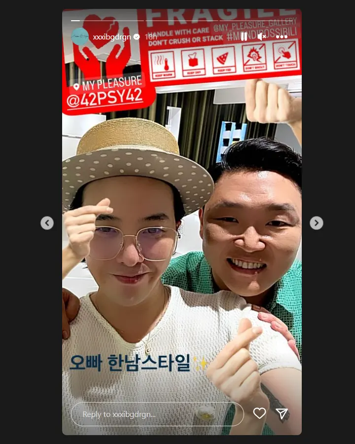 G-Dragon BIGBANG terlihat nongkrong dengan PSY