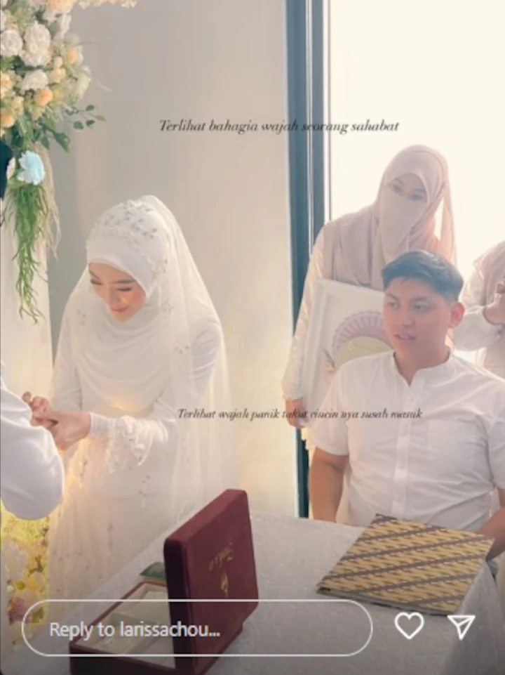 Larissa Chou Spill Beda Reaksi Sahabat Atas Pernikahannya, Ada Yang Takut