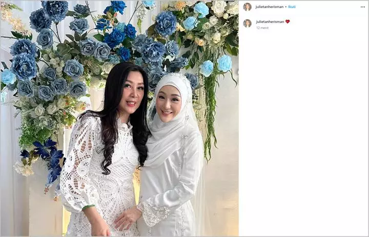 Ibunda Larissa Chou Tepis Dugaan Tak Hadiri Pernikahan Sang Putri, Muncul dengan Look Menawan
