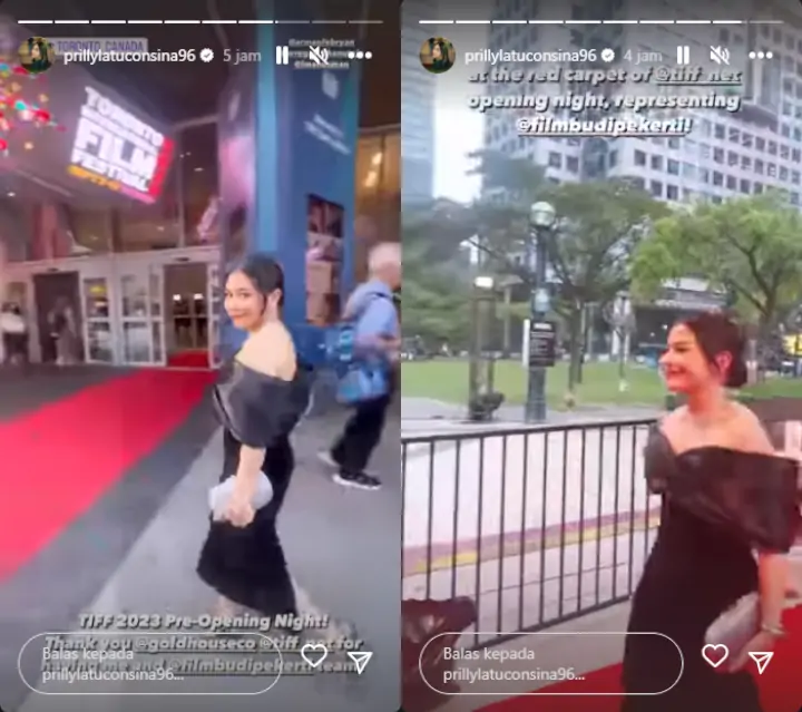 Prilly Latuconsina Tampil Memukau Pakai Dress Terbuka di Red Carpet TIFF 2023