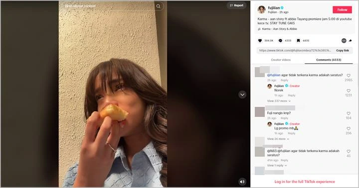 Fuji An Umbar Video Nangis Saat Ungkap Fakta di Balik Postingannya Soal Karma