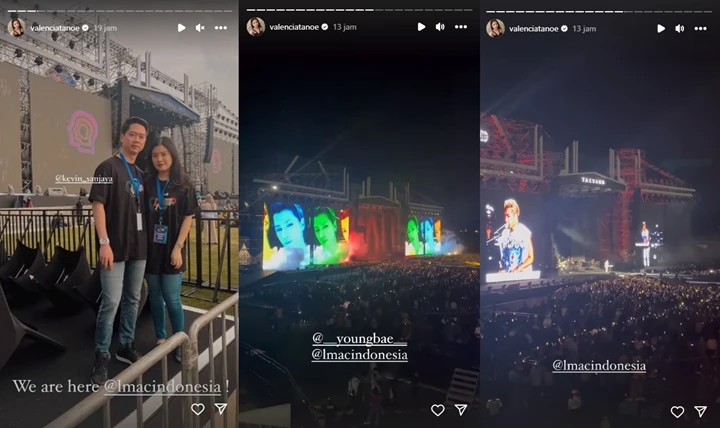 Pakai Baju Couple, Kevin Sanjaya dan Valencia Tanoe Seru-seruan Nonton Taeyang BIGBANG