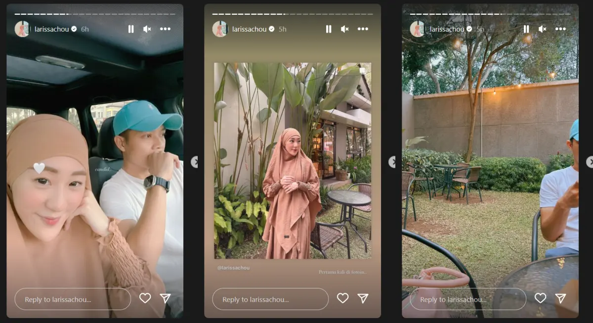 Larissa Chou pamer difotokan sang suami