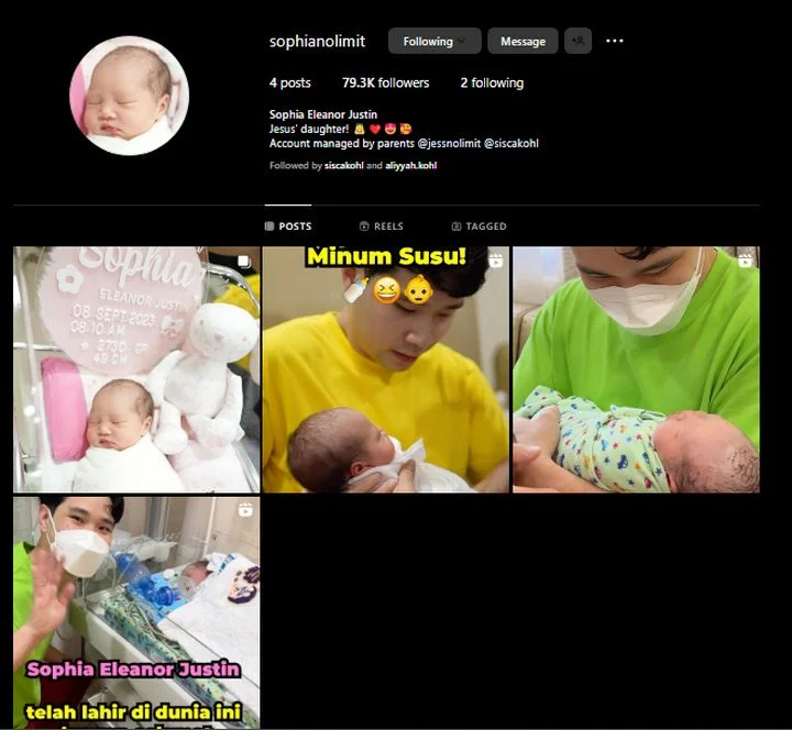 Putri Siscca Kohl dan Jess No Limit Auto Jadi Bayi Selebgram