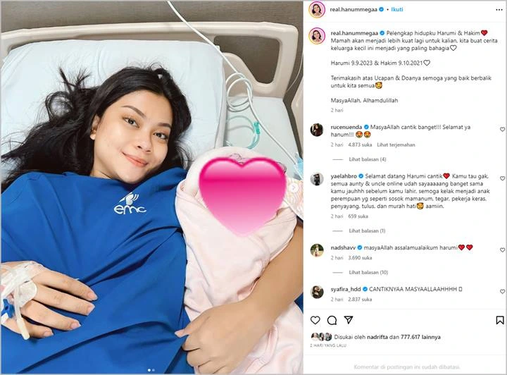 Baru Melahirkan Bayi Cantik, Hanum Mega Kesal Didatangi Tamu yang Mau Meminta Maaf