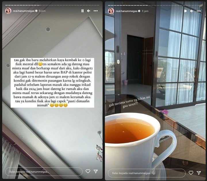 Baru Melahirkan Bayi Cantik, Hanum Mega Kesal Didatangi Tamu yang Mau Meminta Maaf