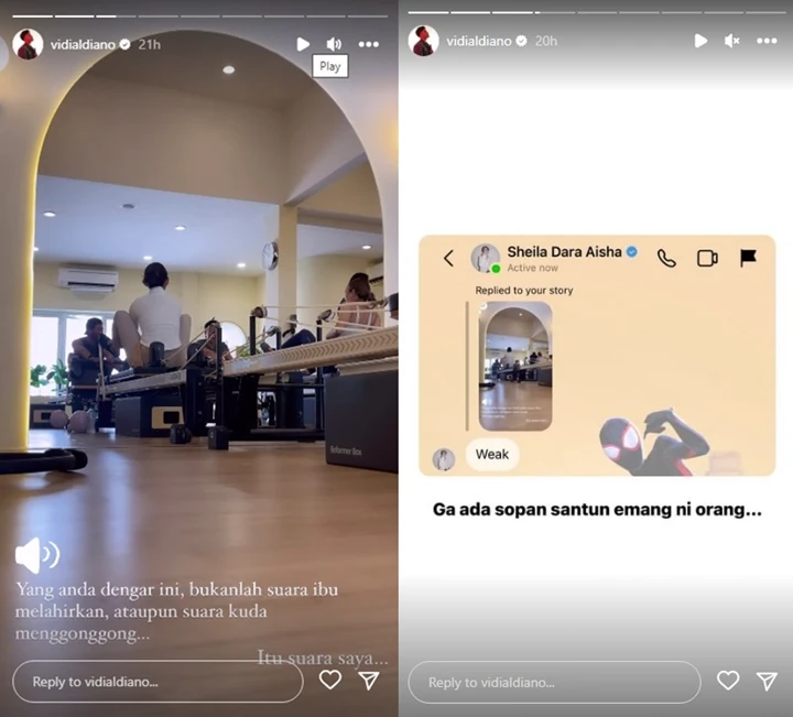 Teriakan Vidi Aldiano Saat Pilates Mirip Ibu Melahirkan Auto Diledek Sheila Dara