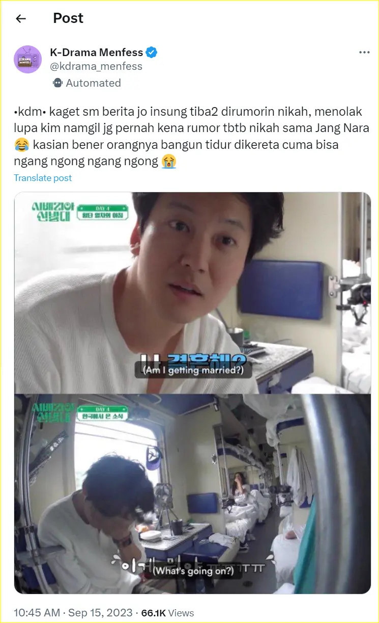 penggemar membahas mengenai rumor Jo In Sung dan Jang Nara menikah ketika muncul isu Jo In Sung menikah
