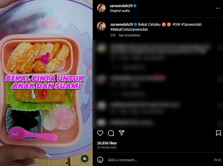 Postingan terakhir Sarwendah Sebelum Viral