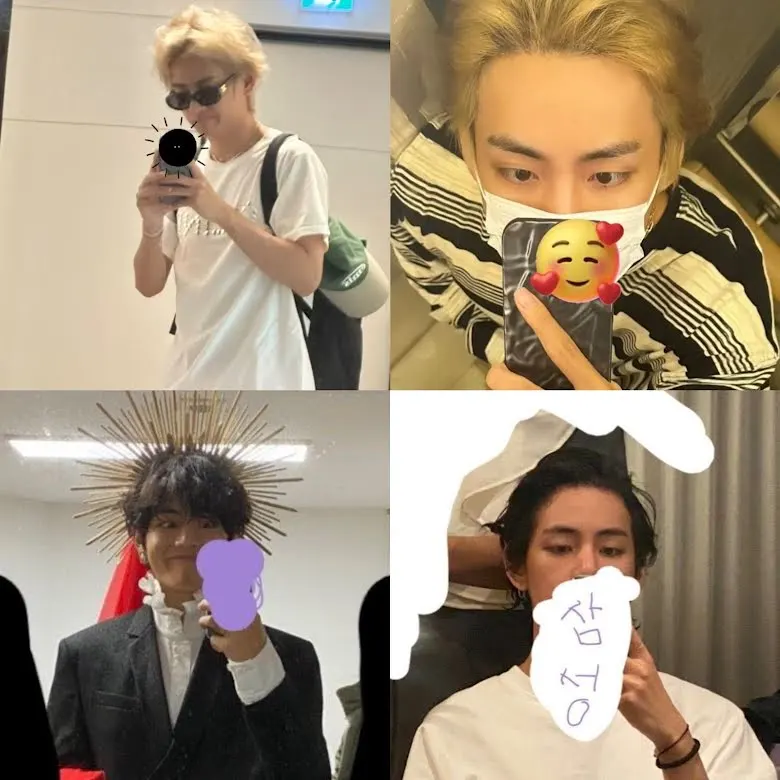 V BTS menutupi iPhone