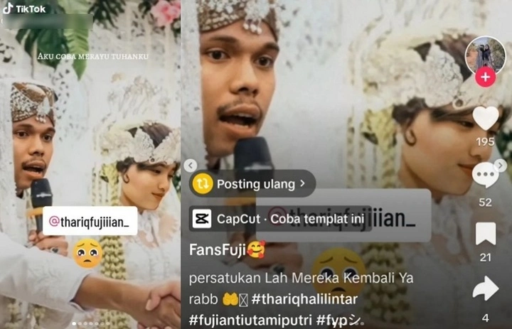 Foto Editan Fuji dan Thariq Menikah