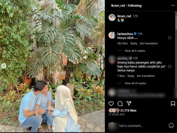 Ikram Rosadi Kena Julid Gara-Gara Baju Couple Bareng Larissa
