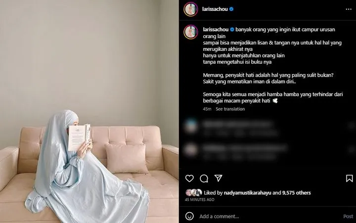 Larissa Chou Singgung Penyakit Hati