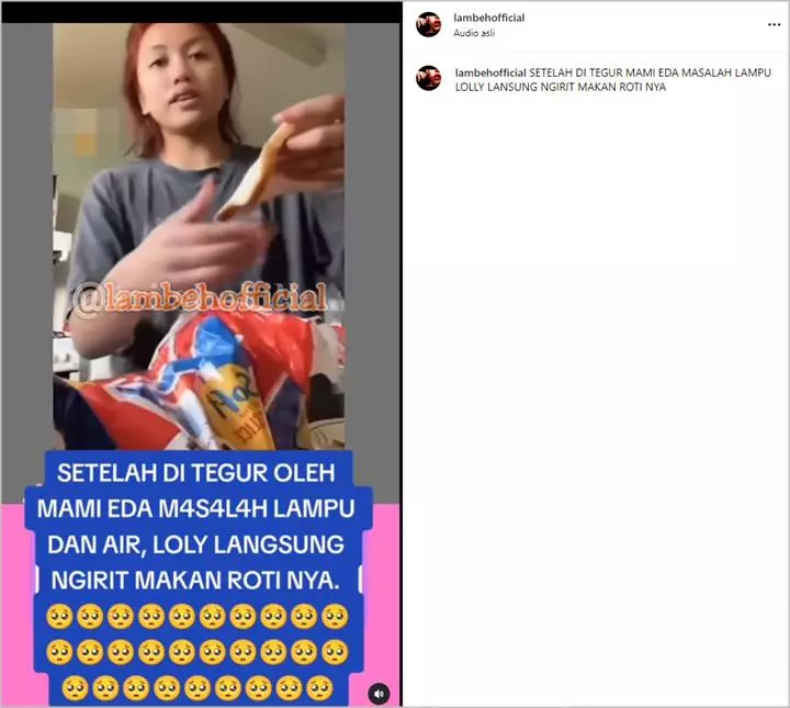 Lolly Viral Dimarahi Mami Eda Gegara Listrik, Video Putri Nikita Mirzani Bak Irit Makan Ikut Dicibir