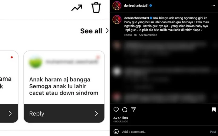 Denise Chariesta Murka Janin Disebut Anak Haram dan Disumpahi Cacat