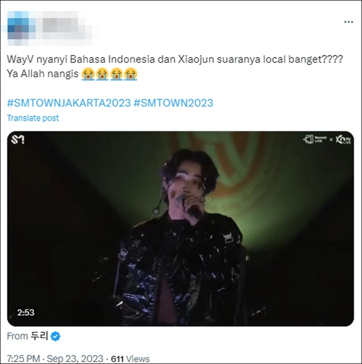 Xionjun Melokal, WayV Ubah Lirik Ke Bahasa Indonesia di SMTOWN LIVE 2023 Jakarta