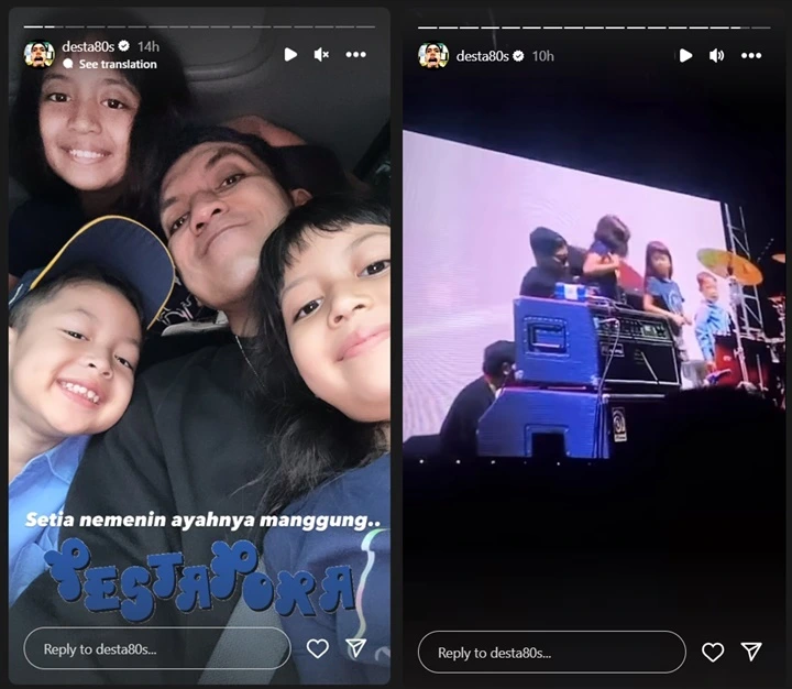 Desta Setia Bawa Anak ke Atas Panggung Pestapora 2023 Bikin Terharu