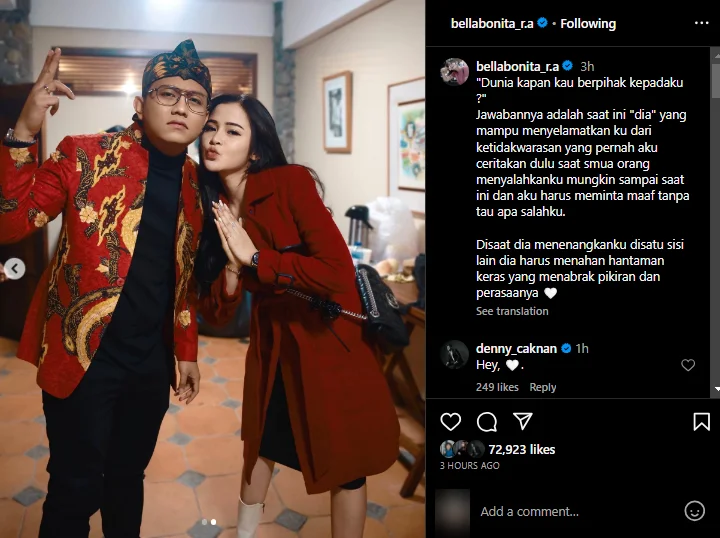 Curhat bella Bonita Ditanggapi manis Denny Caknan