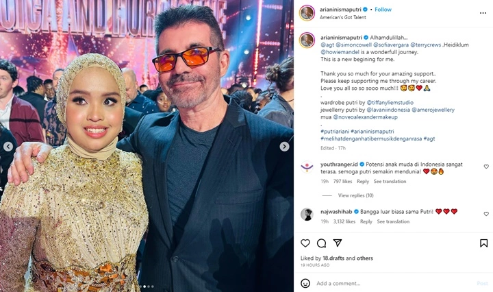 Nikita Willy Didukung Sang Ibu, Putri Ariani Gagal Juara \'America\'s Got Talent 2023\'-Topik Pagi