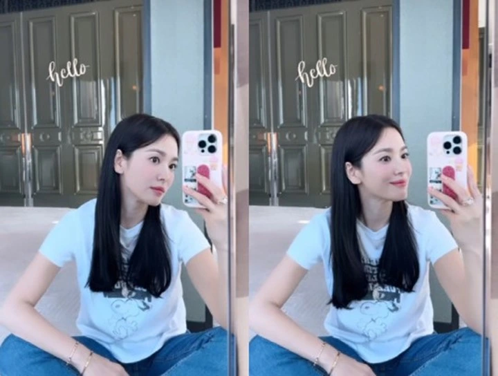 Song Hye Kyo Ngonten Cuma Pakai Baju Rumahan, Tampilan Minimalis Jadi Trending
