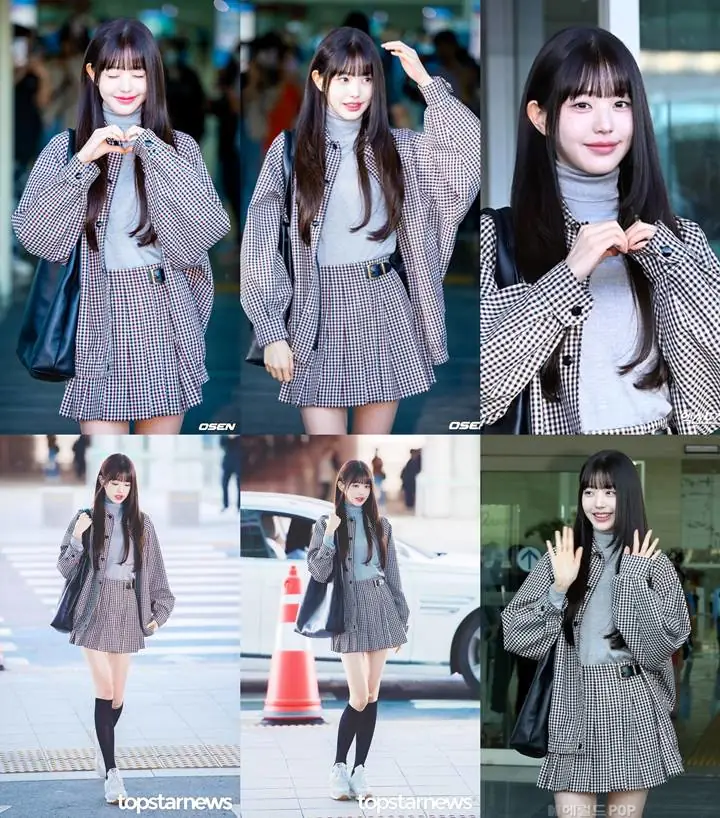 Penampilan Jang Won Young IVE menuju Paris Fashion Week