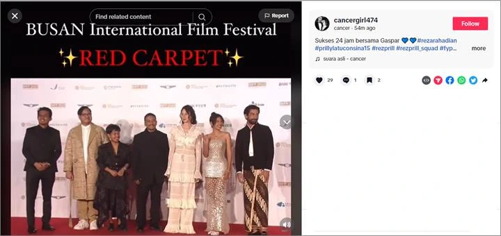 Shenina Cinnamon dan Laura Basuki Adu Keanggunan, Reza Rahadian Pakai Jarik di Red Carpet BIFF