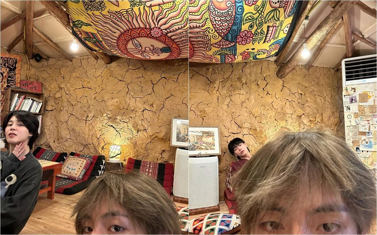 V BTS Pamer Foto Tidur Bareng Seranjang Bareng Wooqa Hyungsik-Park Seo Joon