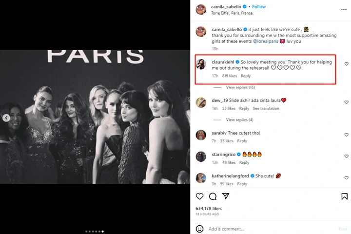 Sudah Bestie, Cinta Laura Sempat Dibantu Camila Cabello Saat Tampil di PFW 2023