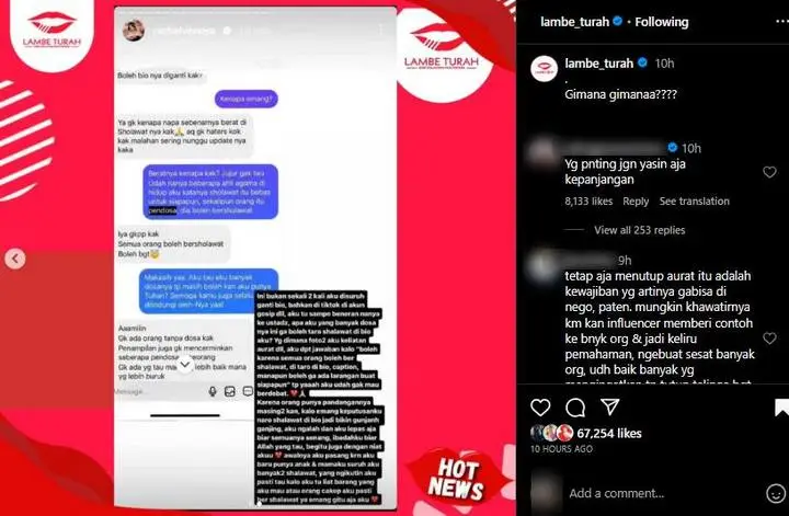 Rachel Vennya Diminta Ganti BIo Gara-Gara Tulisan Sholawat