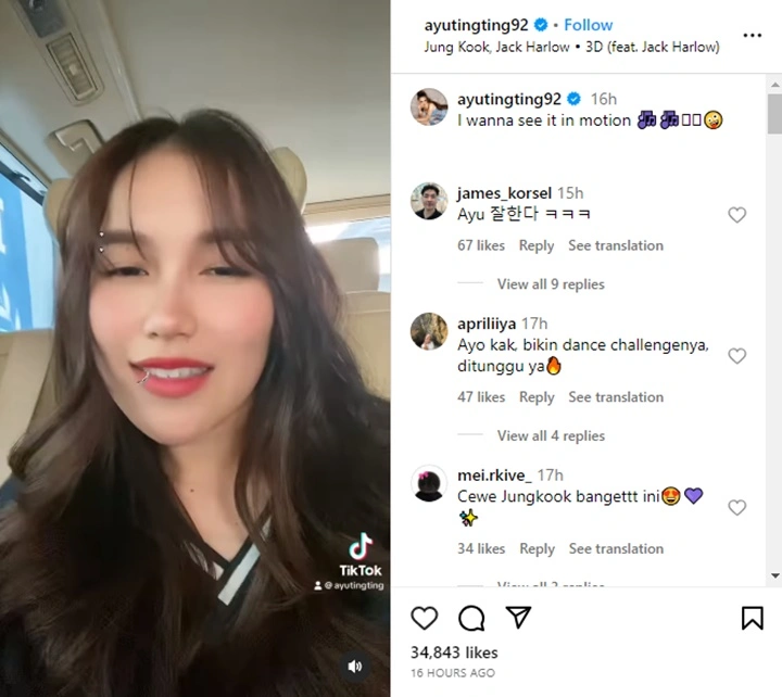 Vibes Ayu Ting Ting Pamer \'Tindik\' di Alis dan Bibir Jadi Mirip Han So Hee