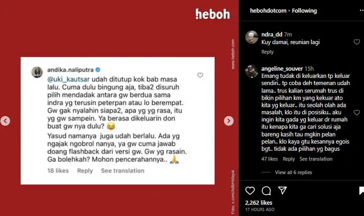 Andika Eks Peterpan Klarifikasi