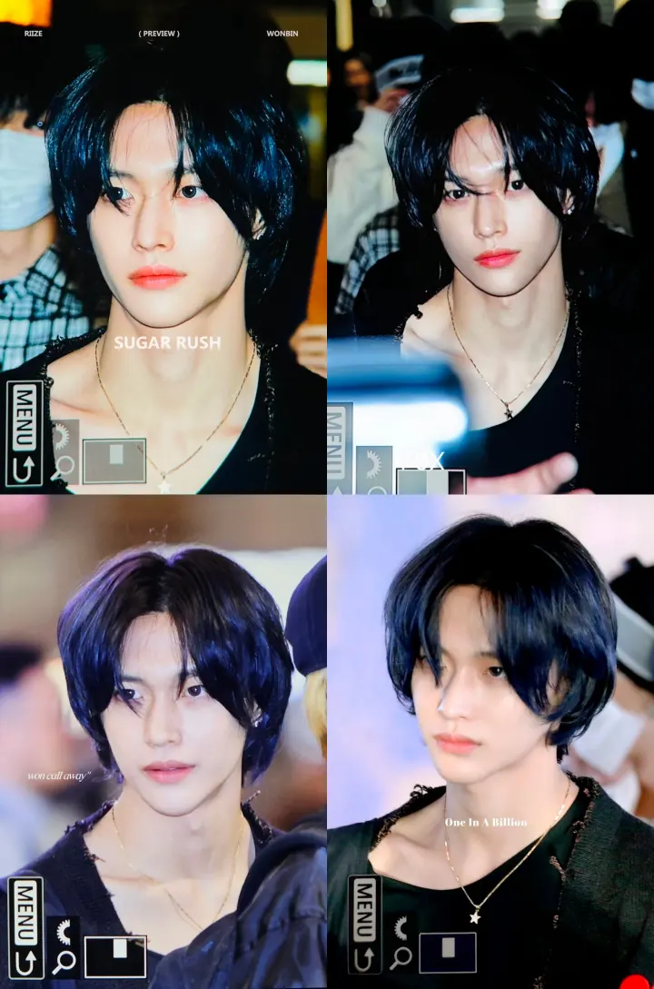 Wonbin RIIZE rambut blue-black