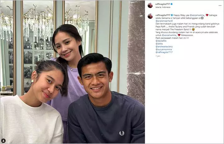 Raffi Ahmad dan Nagita Slavina Ikut Rayakan Ultah Azizah Salsha, Hadirkan Bintang Tamu Berkelas