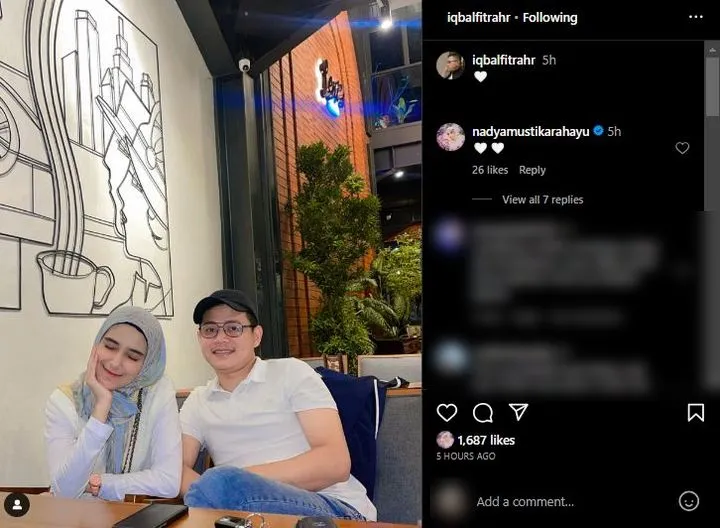 Adik Ipar Larissa Chou Pamer Foto Berduaan dengan Nadya Mustika Eks Rizki DA