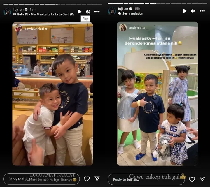 Fuji An Terharu Lihat Sikap Dewasa Gala Sky Saat Perlakukan Anak Baim Wong